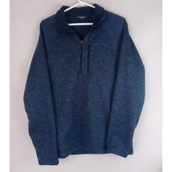 Eddie Bauer Men's Blue Pullover 1/4 Zip Sweatshirt Size Large